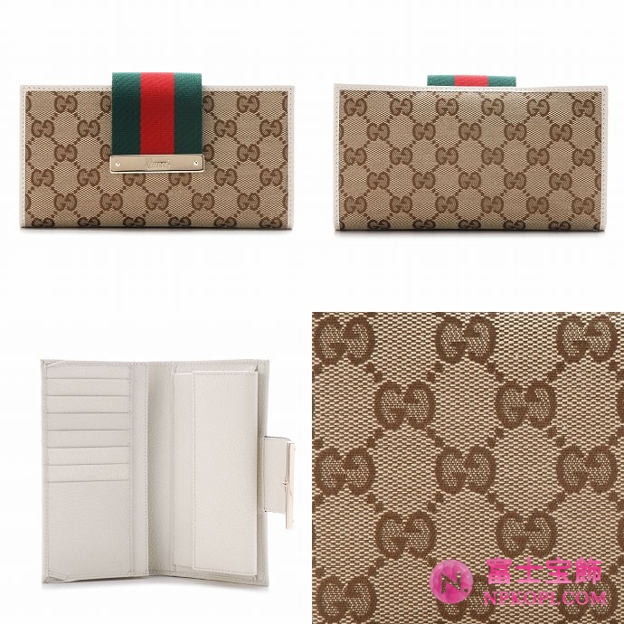 GUCCI/グッチ 2012年春夏新作LADIES WEB2つ折りフラップ長財布 181668 F4FOG 8420 